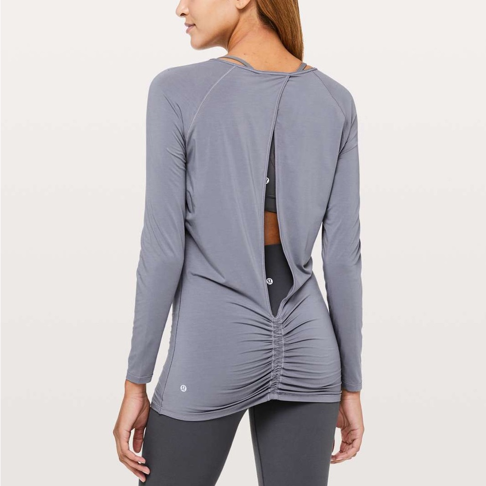 Lululemon Deep Stretch Long Sleeve Cinch Lilac Stone Size 4 NWT